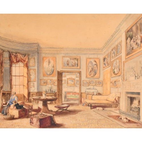 58 - Late 19th Century English School. An Interior Scene, Watercolour, 13