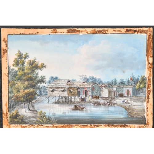 71 - 19th Century Chinese School. A Set of Four Chinese River Landscapes, Gouache, Unframed 5