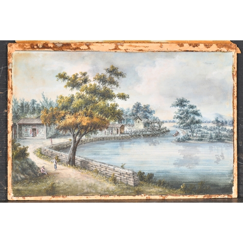 71 - 19th Century Chinese School. A Set of Four Chinese River Landscapes, Gouache, Unframed 5