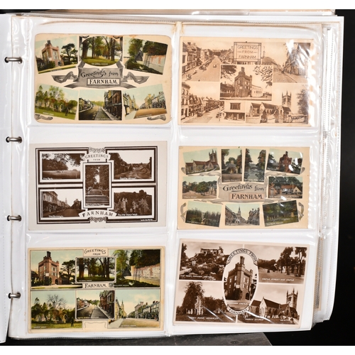 78 - Two large albums of approximately 650 early 20th century postcards relating to Farnham, including Fa... 