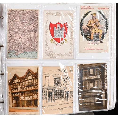 78 - Two large albums of approximately 650 early 20th century postcards relating to Farnham, including Fa... 