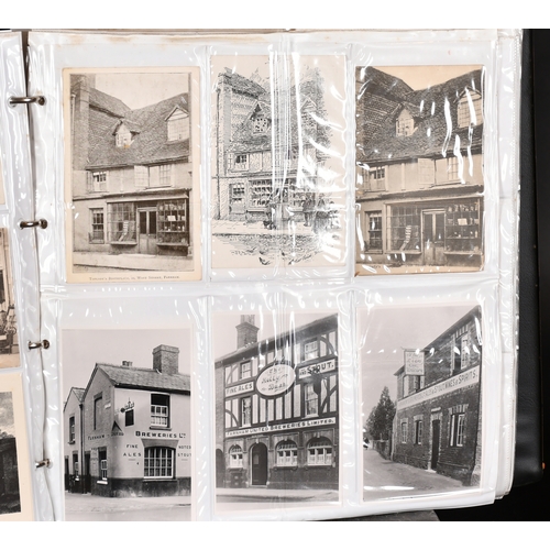 78 - Two large albums of approximately 650 early 20th century postcards relating to Farnham, including Fa... 