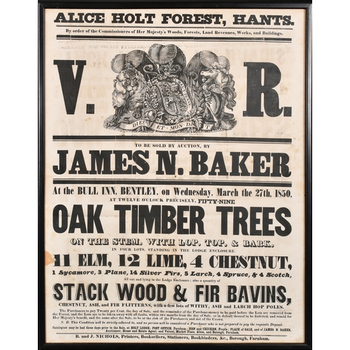 80 - A 19th century poster of the Farnham Bonfire Club celebrating the two hundred and sixtieth anniversa... 