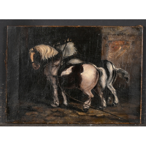 94 - 19th Century English School. A Study of Work Horses, Oil on canvas, Unframed 10