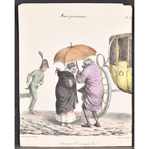 1 - After Edme Jean Pigal (1798-1872) French. 'Moeurs Parisiennes', Prints by 'Gihaut et Martinet', Unfr... 