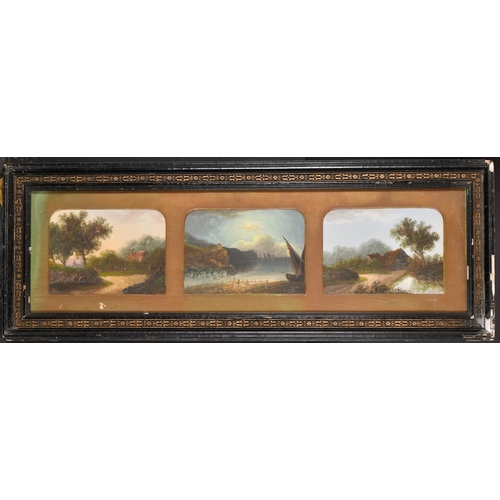 121 - Charles Morris (19th-20th Century) British. A Set of Three River Landscapes, Oil on board, Signed, A... 