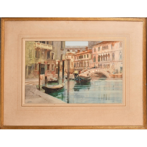 195 - Fred Taylor (1875-1963) British. A Venetian Backwater, Watercolour, Signed, 12.5