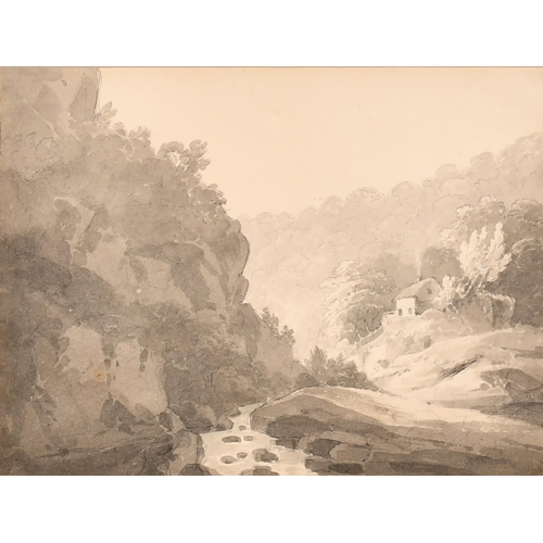 27 - Attributed to Thomas Gage (1721-1787) British. A River Landscape, Watercolour and wash, 9.5