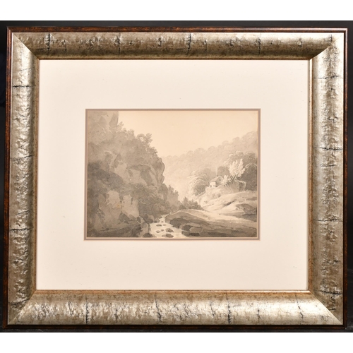 27 - Attributed to Thomas Gage (1721-1787) British. A River Landscape, Watercolour and wash, 9.5