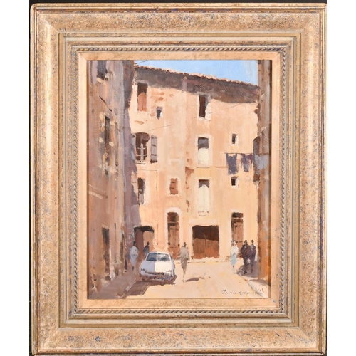 272 - James Longueville (1942-    ) British. 'Le Vigan Languedoc', Oil on board, Signed, and inscribed ver... 