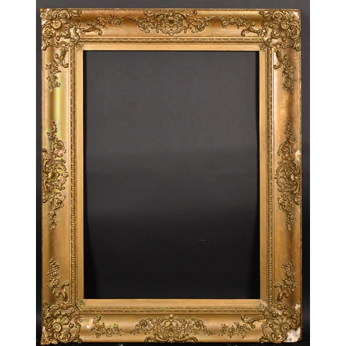 321 - 19th Century English School. A Painted Composition Frame, with swept centres and corners, rebate 37