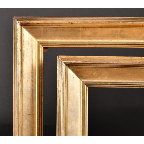 344 - 20th Century English School. A Pair of Silver Gilt Composition Frames, rebate 30.25