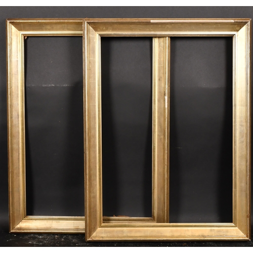 344 - 20th Century English School. A Pair of Silver Gilt Composition Frames, rebate 30.25