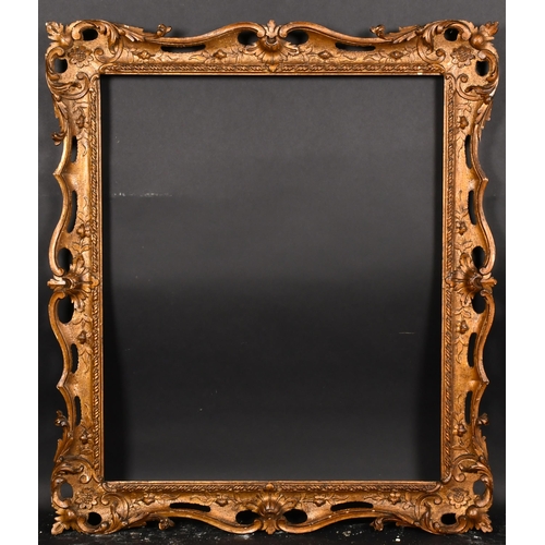 346 - 18th Century English School. A carved Giltwood Frame with swept and pierced centres and corners, reb... 