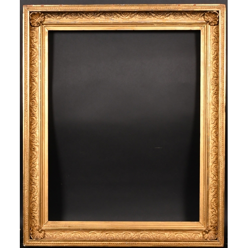 351 - Early 19th Century English School. A Gilt Composition Frame, with shell corner pieces, rebate 30