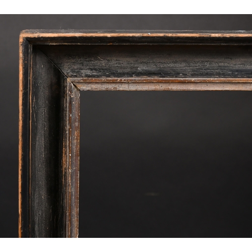 369 - Late 18th Century English School. A Black Painted Frame, with a gilt slip, rebate 25.5