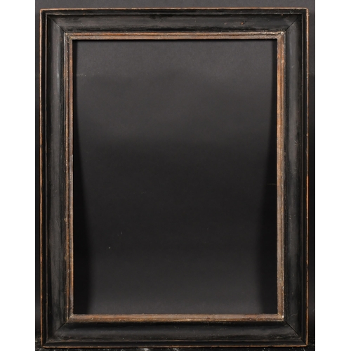 369 - Late 18th Century English School. A Black Painted Frame, with a gilt slip, rebate 25.5