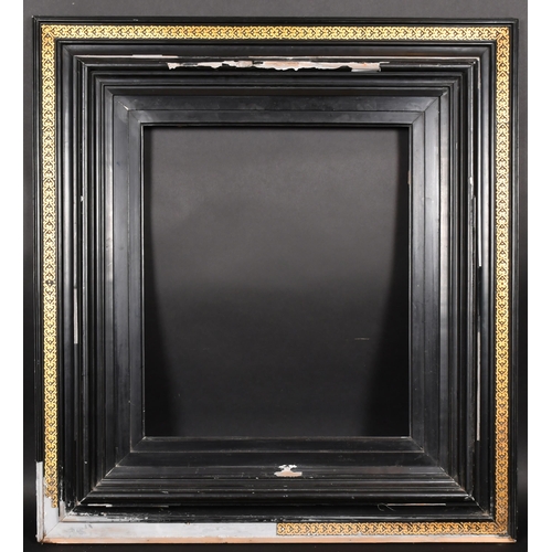 380 - 20th Century European School. A Black Frame, with gilt edging, rebate 24