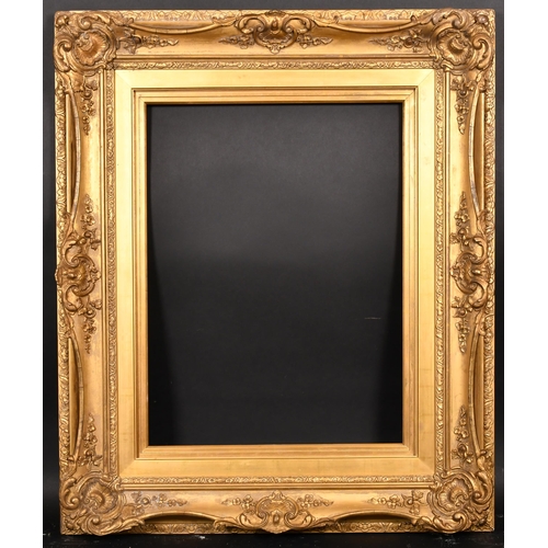 386 - 19th Century English School. A Gilt Composition Frame, with swept centres and corners, with included... 