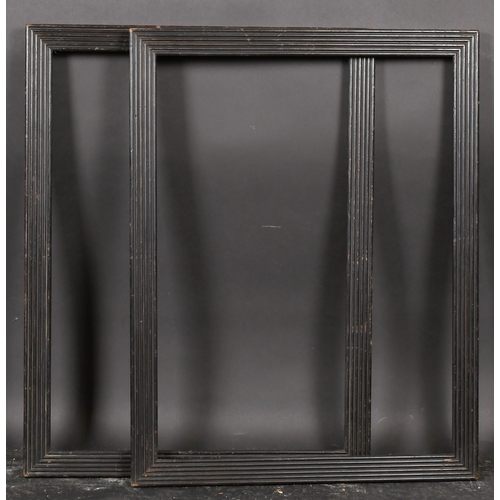 387 - 19th Century English School. A Pair of Ribbed Wooden Frames, rebate 24