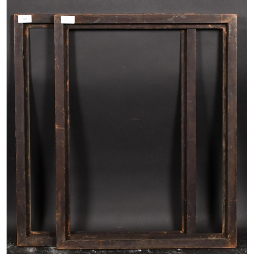 387 - 19th Century English School. A Pair of Ribbed Wooden Frames, rebate 24