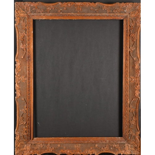 394 - 19th Century Chinese School. A Carved Wood Frame, rebate 23.5