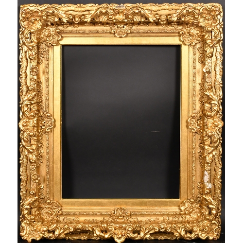 410 - 19th Century American School. An Ornate Gilt Composition Frame, with swept and pierced centres and c... 