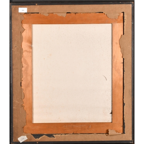 416 - Early 20th Century English School. A Cushioned Darkwood Frame, with a gilt slip and inset print and ... 