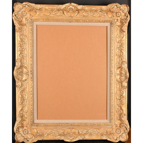 418 - 20th Century English School. A Gilt Composition Frame with Swept and Pierced Centres and Corners, wi... 