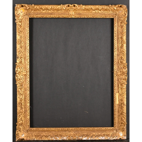 424 - 19th Century English School. A Carved Giltwood Frame, with swept and pierced centres and corners, re... 