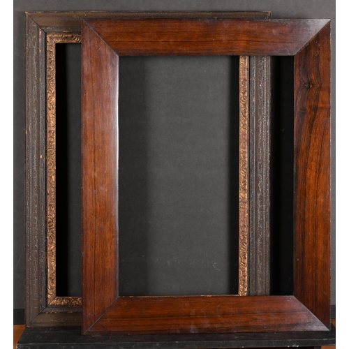 434 - Early 19th Century English School. A Darkwood Frame, with a carved giltwood slip, rebate 18.25