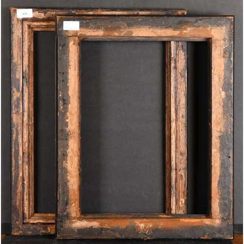 434 - Early 19th Century English School. A Darkwood Frame, with a carved giltwood slip, rebate 18.25