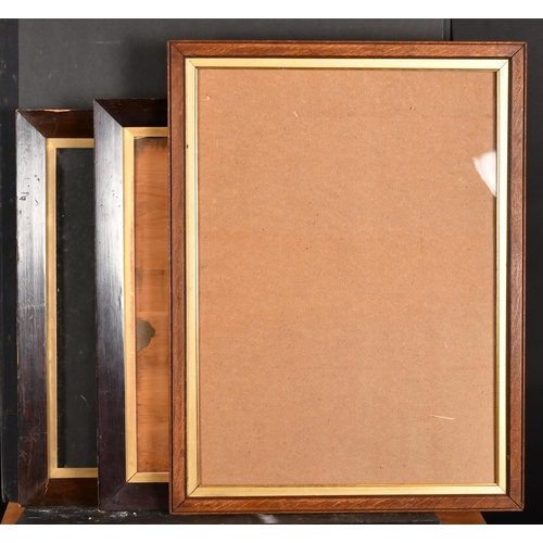 435 - Early 20th Century English School. A Darkwood Frame, with a gilt slip and inset glass, rebate 18