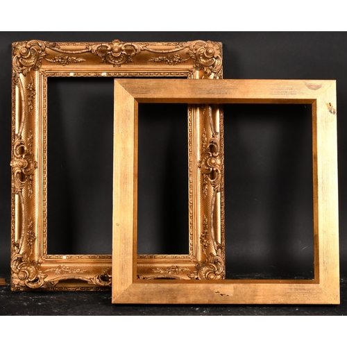 442 - 19th Century English School. A Gilt Composition Frame, with swept and pierced centres and corners, r... 