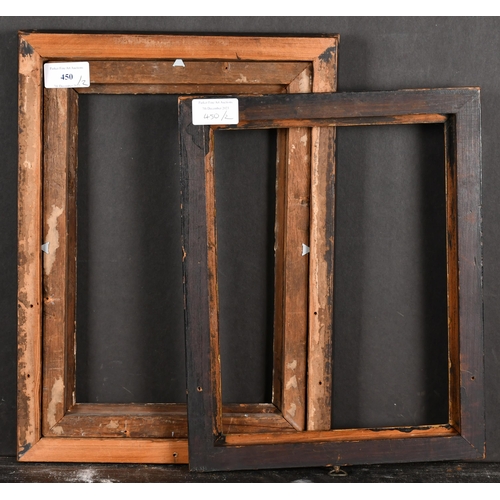 450 - Early 19th Century English School. A Darkwood Frame, with a carved giltwood slip, rebate 11