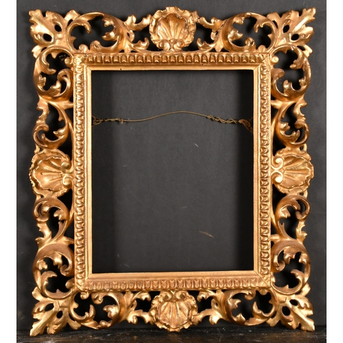 451 - 19th Century Italian School. A Carved Giltwood Florentine Frame, rebate 10.5