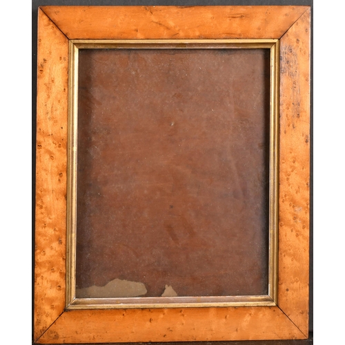 456 - 19th Century English School. A Maple Frame, with a gilt slip and inset glass, rebate 9.5