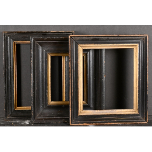 460 - 19th Century English School. A Hollow Black Frame, with a gilt inner edge, rebate 8.25