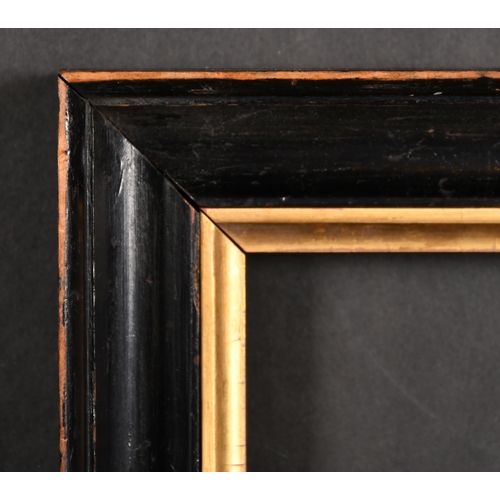 461 - 19th Century English School. A Black Hollow Frame, with a gilt inner edge, rebate 6.75