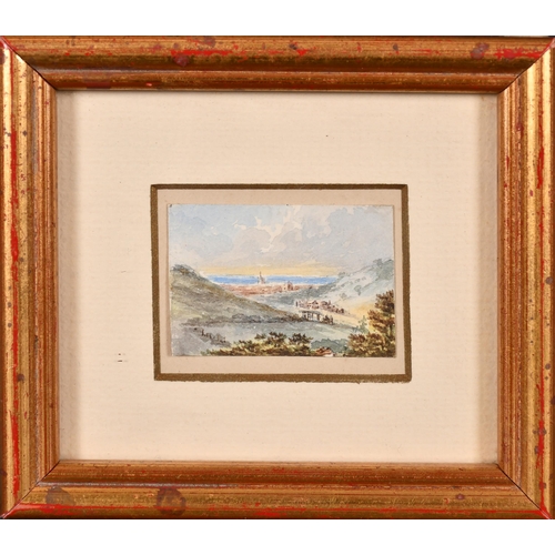 105 - W French Elliot (19th Century) British. A Figure in a Landscape, Watercolour, Inscribed verso, 1.5