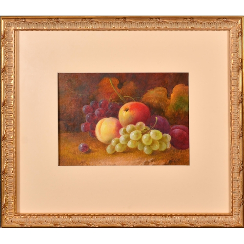 115 - J H Lewis (19th-20th Century) British. Still Life of Fruit, Oil on board, Signed, 6.5