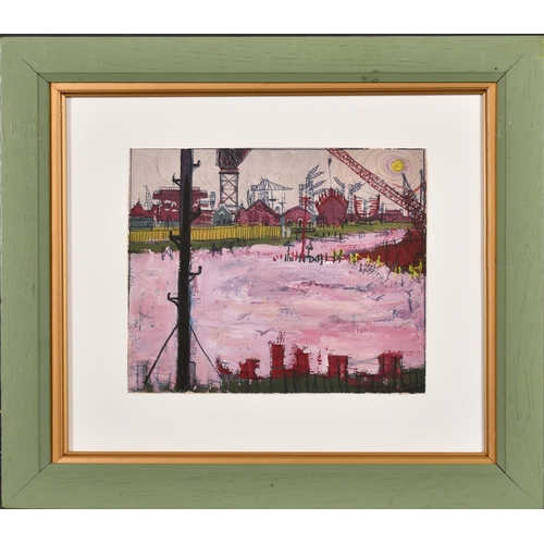 209 - Eric Atkinson (1928-2022) British. 'Industrial River', Watercolour and bodycolour, Signed and dated ... 