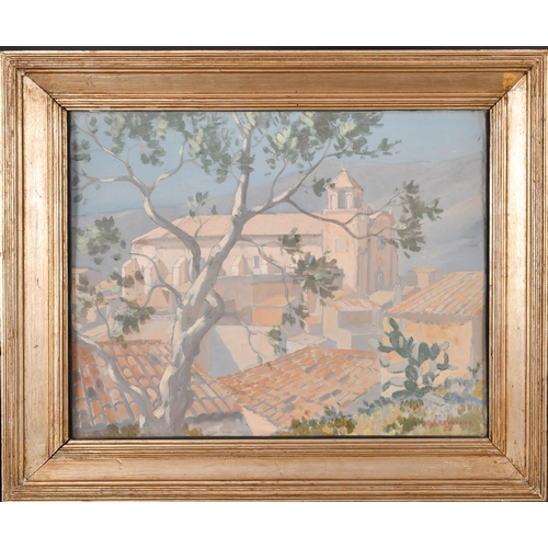 218 - Owen Blair Reynolds (1904-1941) British. A Tuscan Landscape, Oil on board, Signed and dated '35, 15.... 