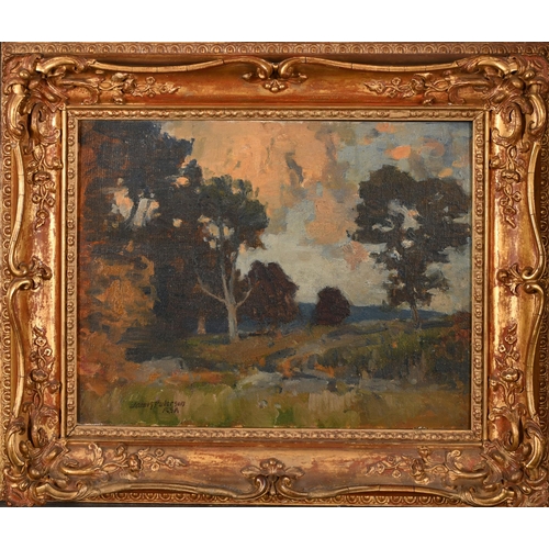 231 - James Paterson (1854-1932) British. An Autumn Landscape, Oil on artist's board, Signed and inscribed... 