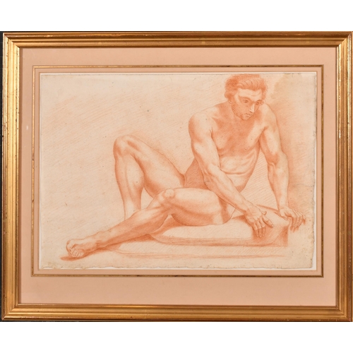 25 - Circle of Corado Giaquinto (1703-1766) Italian. Study of a Male Nude, Sanguine, 11.5