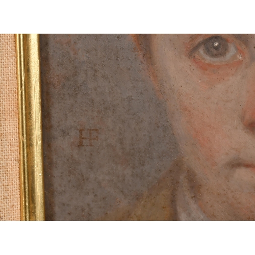 289 - HF (20th-21st Century) British. Head of a Young Boy, Oil on canvas, Signed with initials and dated 1... 