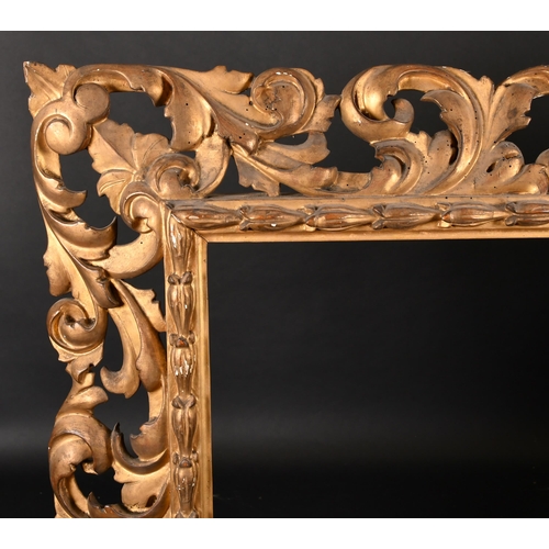 303 - 19th Century Italian School. A Carved Giltwood Florentine Frame, rebate 47.25