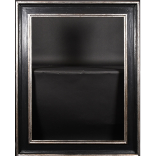 304 - 20th Century English School. A Silver and Black Painted Frame, rebate 44.5