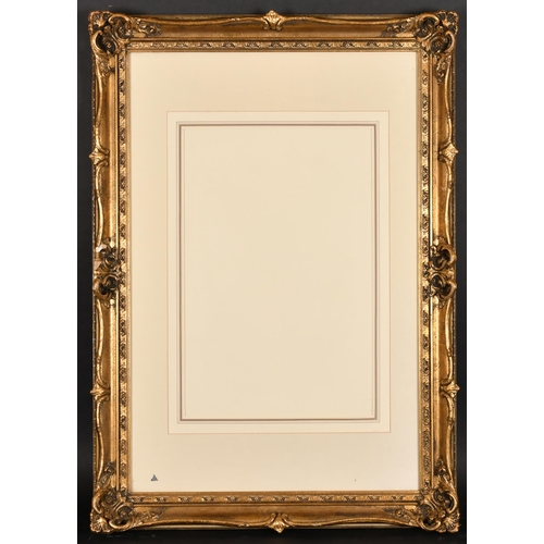 329 - 20th Century English School. A Gilt Composition Frame, with swept and pierced centres and corners, w... 