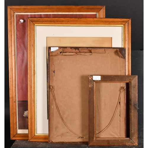 340 - 19th Century English School. A Maple Frame, with inset print and glass, rebate 25.5